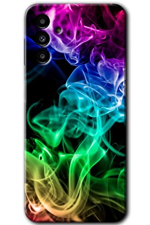 Galaxy A13 5G Kılıf HD Desen Baskılı Arka Kapak - Smoke Colorful 