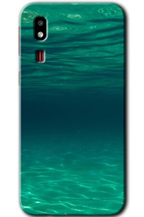 Galaxy A2 Core Kılıf HD Desen Baskılı Arka Kapak - Derin Deniz 