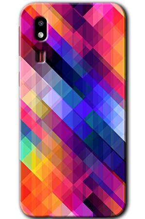 Galaxy A2 Core Kılıf HD Desen Baskılı Arka Kapak - Multi Oblique 