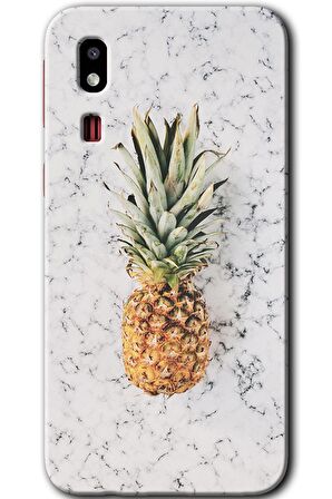 Galaxy A2 Core Kılıf HD Desen Baskılı Arka Kapak - Ananas 