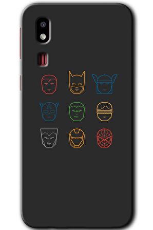 Galaxy A2 Core Kılıf HD Desen Baskılı Arka Kapak - Avengers Minimalism 