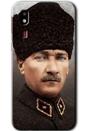 Galaxy A2 Core Kılıf HD Desen Baskılı Arka Kapak - Başkomutan Atatürk 