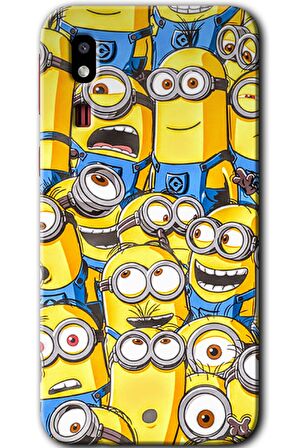 Galaxy A2 Core Kılıf HD Desen Baskılı Arka Kapak - Minion Ordusu 