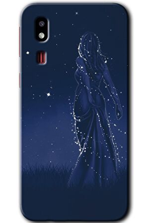 Galaxy A2 Core Kılıf HD Desen Baskılı Arka Kapak - Gecenin Kraliçesi 