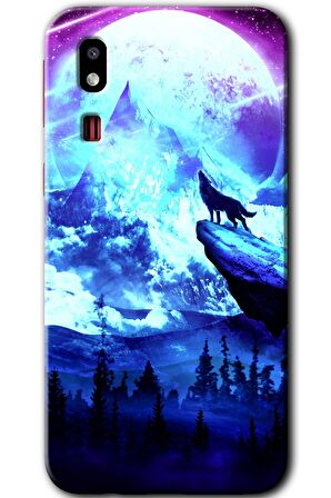 Galaxy A2 Core Kılıf HD Desen Baskılı Arka Kapak - Mega Kurt 