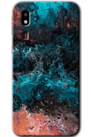 Galaxy A2 Core Kılıf HD Desen Baskılı Arka Kapak - Liquid Colorfull 