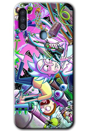 Galaxy M11 Kılıf HD Desen Baskılı Arka Kapak - Graffiti Çizgi Film 
