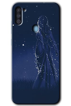 Galaxy M11 Kılıf HD Desen Baskılı Arka Kapak - Gecenin Kraliçesi 