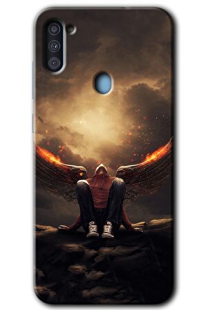 Galaxy M11 Kılıf HD Desen Baskılı Arka Kapak - Wings of Power 