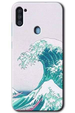 Galaxy M11 Kılıf HD Desen Baskılı Arka Kapak - Dalga 