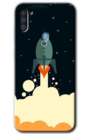 Galaxy M11 Kılıf HD Desen Baskılı Arka Kapak - Space Smoke 