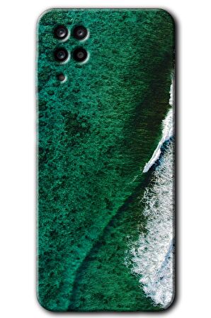 Galaxy M12 Kılıf HD Desen Baskılı Arka Kapak - Yeşil Okyanus 