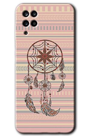 Galaxy M12 Kılıf HD Desen Baskılı Arka Kapak - Mandala Retro 