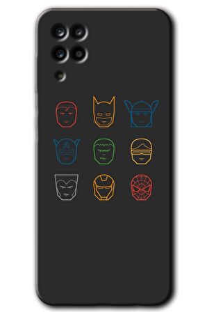 Galaxy M12 Kılıf HD Desen Baskılı Arka Kapak - Avengers Minimalism 