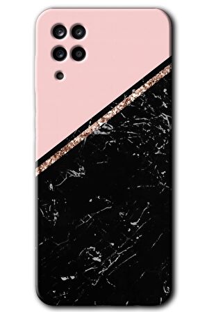 Galaxy M12 Kılıf HD Desen Baskılı Arka Kapak - Yarım Mermer 