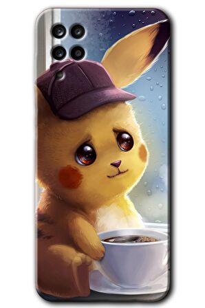Galaxy M12 Kılıf HD Desen Baskılı Arka Kapak - Üzgün Pikaçu 