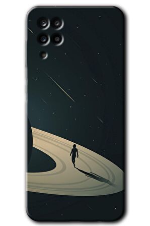 Galaxy M12 Kılıf HD Desen Baskılı Arka Kapak - Space Planet 