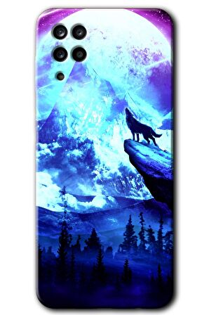 Galaxy M12 Kılıf HD Desen Baskılı Arka Kapak - Mega Kurt 