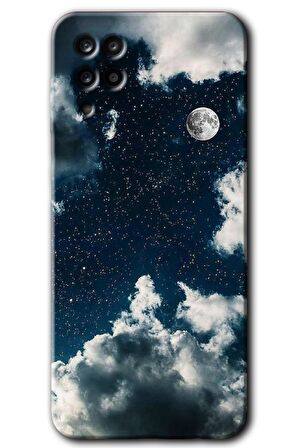 Galaxy M12 Kılıf HD Desen Baskılı Arka Kapak - Gece Gökyüzü 