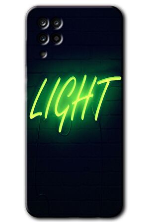 Galaxy M12 Kılıf HD Desen Baskılı Arka Kapak - Neon İnscription 