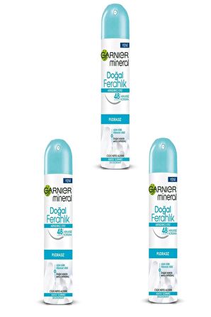 Garnier Doğal Ferahlık Antiperspirant Ter Önleyici Leke Yapmayan Kadın Sprey Deodorant 150 ml x 3