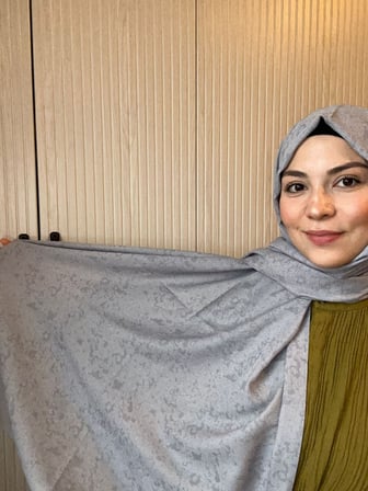 Harem Scarf Gold Silvia Şal Gri