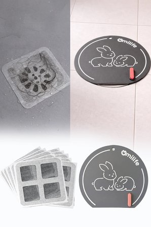 10'lu Süzgeç ve Gider Koku Önleyici Set Silikon Mat Banyo Mutfak Lavabo Koruyucu