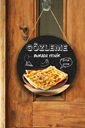 Gözleme Salonu Için Duvar, Kapı, Çift Taraflı Askılı Pano Karşılama Tabelası, Gözleme Dükkanı Süsü