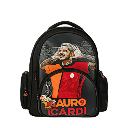 Mauro Icardi Official Lisanslı Suni Deri Sırt Çantası+Beslenme Çantası+Suluk+Kalemlik Seti Taraftar