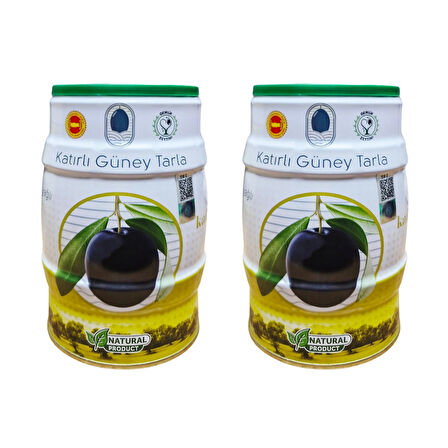 KATIRLI GÜNEY TARLA SOFRALIK SİYAH ZEYTİN 1 KG x 2 ADET (M-S)