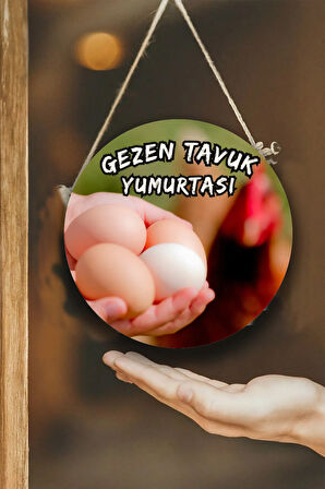 Gezen Tavuk Yumurtası Dükkanı Duvar, Kapı, Çift Taraflı Askılı Karşılama Tabela, Günlük Yumurta Süs
