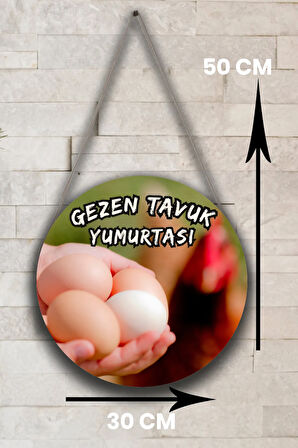 Gezen Tavuk Yumurtası Dükkanı Duvar, Kapı, Çift Taraflı Askılı Karşılama Tabela, Günlük Yumurta Süs