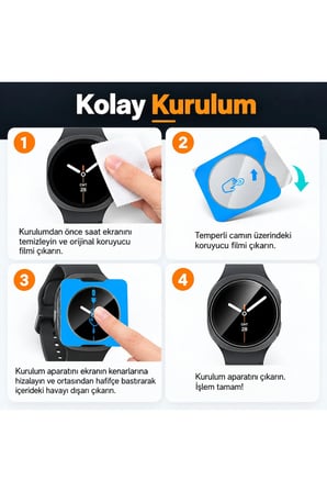 Huawei Watch Gt2 Gt2e Gt3 Gt4 Gt 5 Gt6 Gt7 Pro Se Elite 46mm Kolay Uygulama Hizalama Aparatlı Cam Ekran Koruyucu