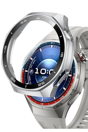 Huawei Gt 6 Pro 46mm Uyumlu Renkli Sert Şeffaf Sararmaz Kasa ve Ekran Koruyucu