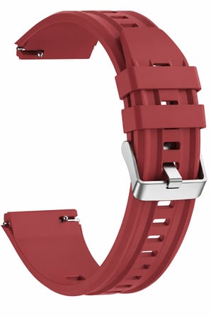Huawei GT 7 Pro / GT 6 Pro / GT 5 Pro 46mm Uyumlu Metal Tokalı Kavisli Giriş Silikon Kordon