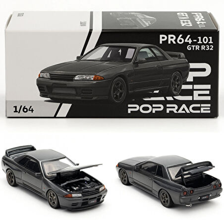 POP RACE 1:64 Nissan Skyline GTR R32 - Diecast Model Araba