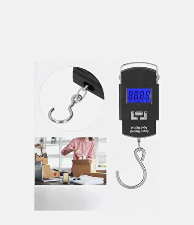 50kg Kapasiteli El Tartısı Dijital Lcd Ekranlı Kantar Terazi