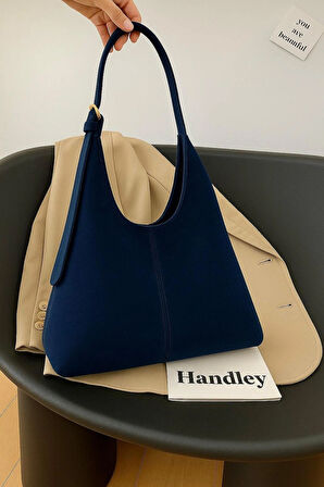 Süet Hobo Çanta – Minimalist Omuz Çantası Şık ve Zarif Kadın Çanta