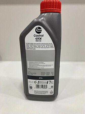 Castrol GTX 10W-40 1Litre Motor Yağı (2024 üretim)