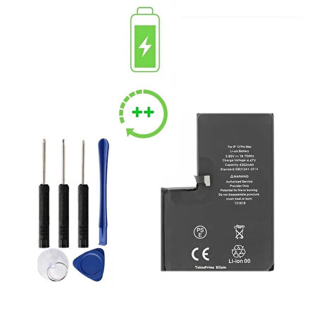 İphone 13 Pro Max İle Uyumlu Güclendirilmis İthal Pil Batarya