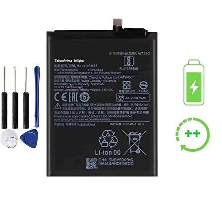 Xiaomi Mi 10T İle Uyumlu  Güclendirilmis İthal Pil Batarya BM53