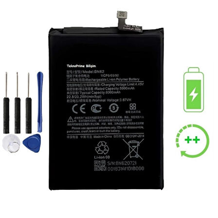 Poco M3 İle Uyumlu Güclendirilmiş İthal Pil Batarya BN62