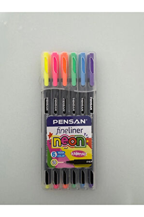 Fineliner 6 Lı Neon Pvc Kutu 0.4 mm