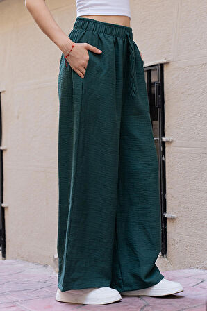 Kadın Yüksek Bel Bol Paça Pantolon