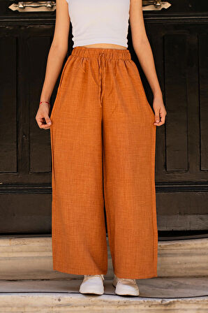 Kadın Yüksek Bel Bol Paça Pantolon