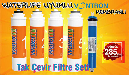 Waterlife Su Arıtma Cihazı Uyumlu 5'li Filtre Seti