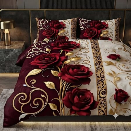 Özel Tasarım Marka Çift Kişilik Nevresim Takımı Organik Saten & Pamuk Luxury Premium Kumaş Gül Çeyiz Kırmızı Pembe Beyaz Sarı Ranforce Solmaz 240*260 cm