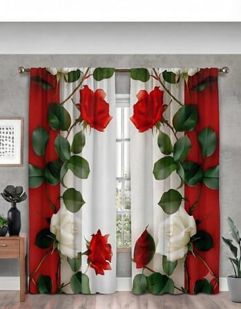 Özel Üretim Marka UHD Dijital Baskı 240*280 Cm Çift Kanat Fon Perde Mikropetek Luxury Premium Kumaş Doku gül çiçek yaldızlı Deluxe seri  oda karanlığı solmaya dayanıklı leke tutmaz çiçekli