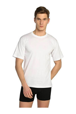 3 Adet Beyaz Renk 0 Yaka Atlet Fanila