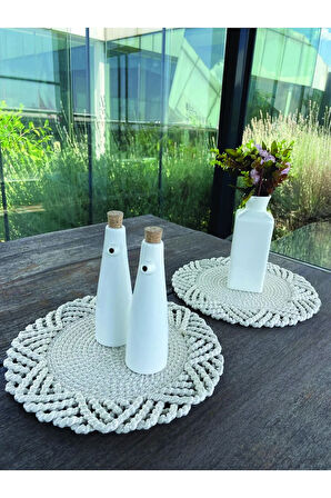 2'li Set Beyaz Amerikan Servis-Leke Tutmaz 33 x 33 cm